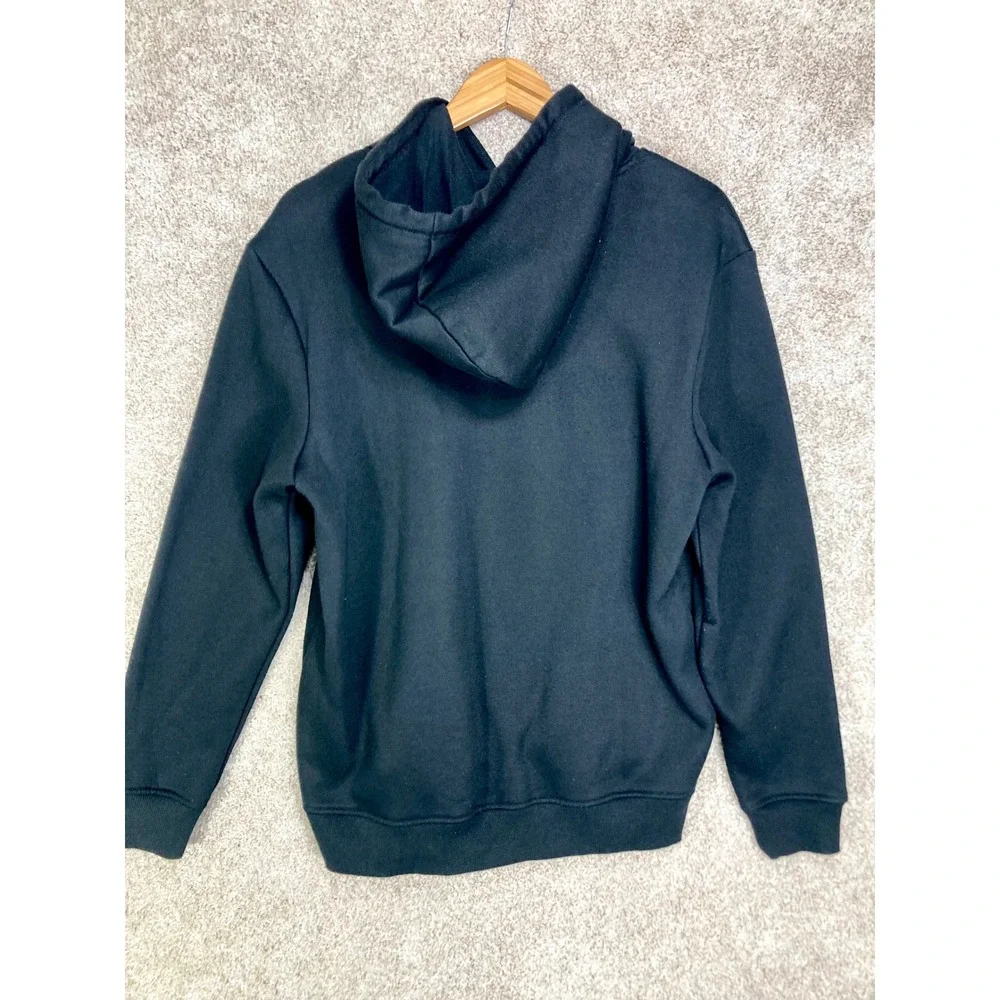 True Religion Rhinestone Horseshoe Graphic Hoodie Mens M Black Skater Pullover